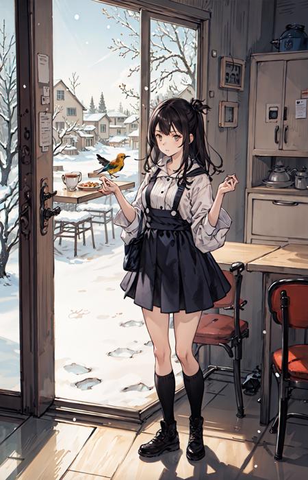 189685-3743639920-best quality, detailed background, girl,sea, cafeteria, bird, snow, winter,.png